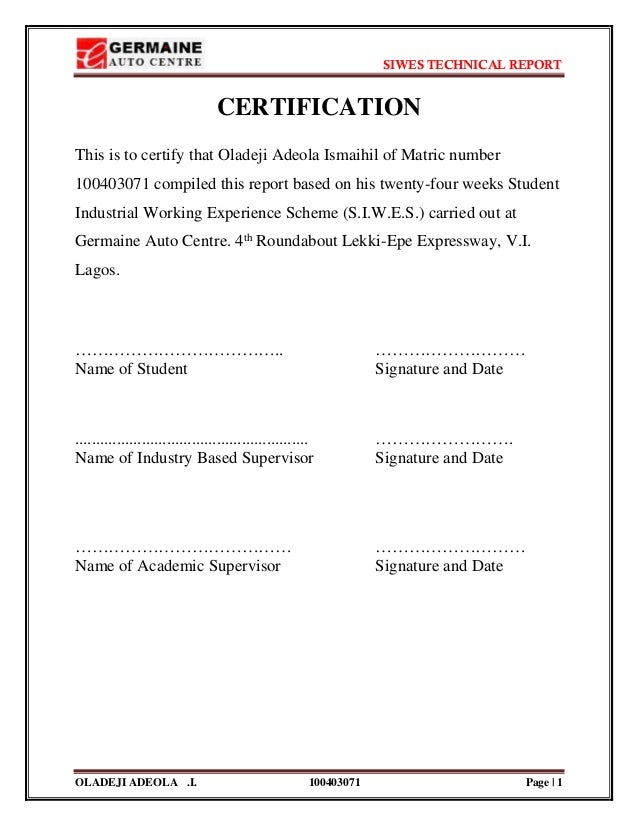 siwes report on water treatment plant siwes report on electrical engineering pdf